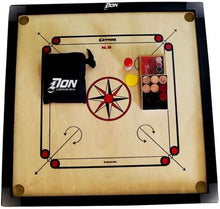 Load image into Gallery viewer, Large Carrom 32 X 32 Board Coins Striker &amp; Powder Set Family Game UK