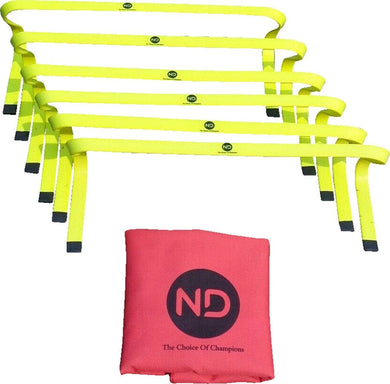 ND Agility Training Fitness Flat Hurdles | Multi-Sport Speed Training Aid with Carry Handle