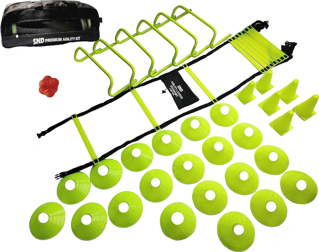 Agility Speed Ladder & Cones Football Training Equipment for Kids & Adults Kit UK