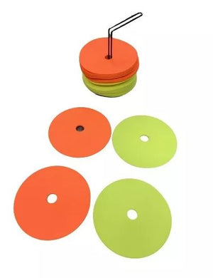 Round Rubber Flat Cones Training Spot Markers Football Pitch Floor Disc Sports