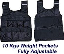 Load image into Gallery viewer, 10kg Weighted Vest Fully Adjustable Crossfit Strength Training Weigh Loss Vest